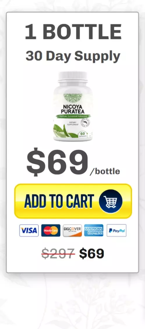 Nicoya PuraTea™ 1 bottle pricing